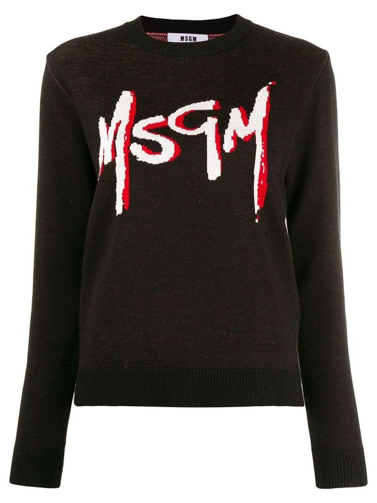 MSGM logo print jumper - Black