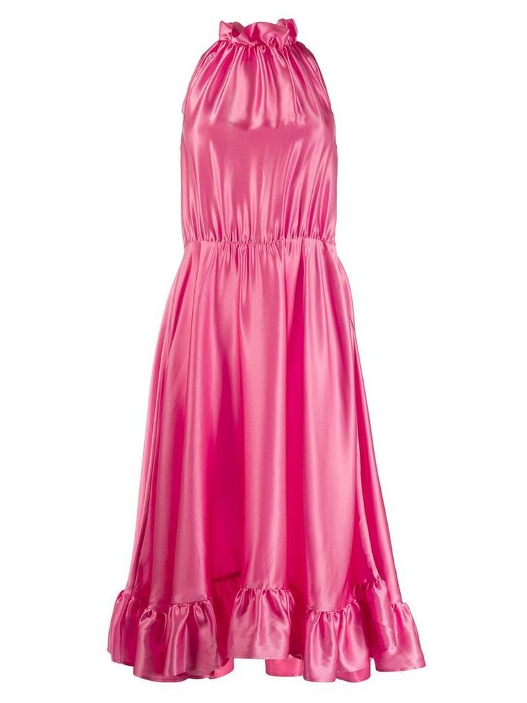MSGM bow and ruffles dress - PINK
