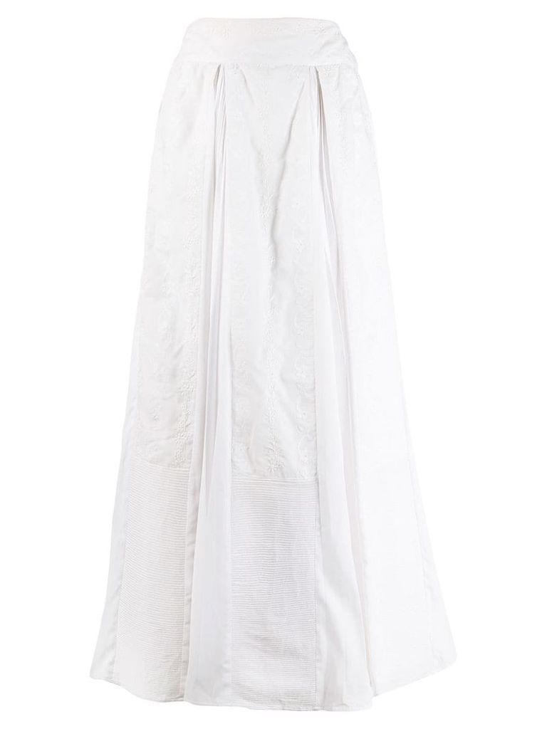 Rahul Mishra pleated skirt - White