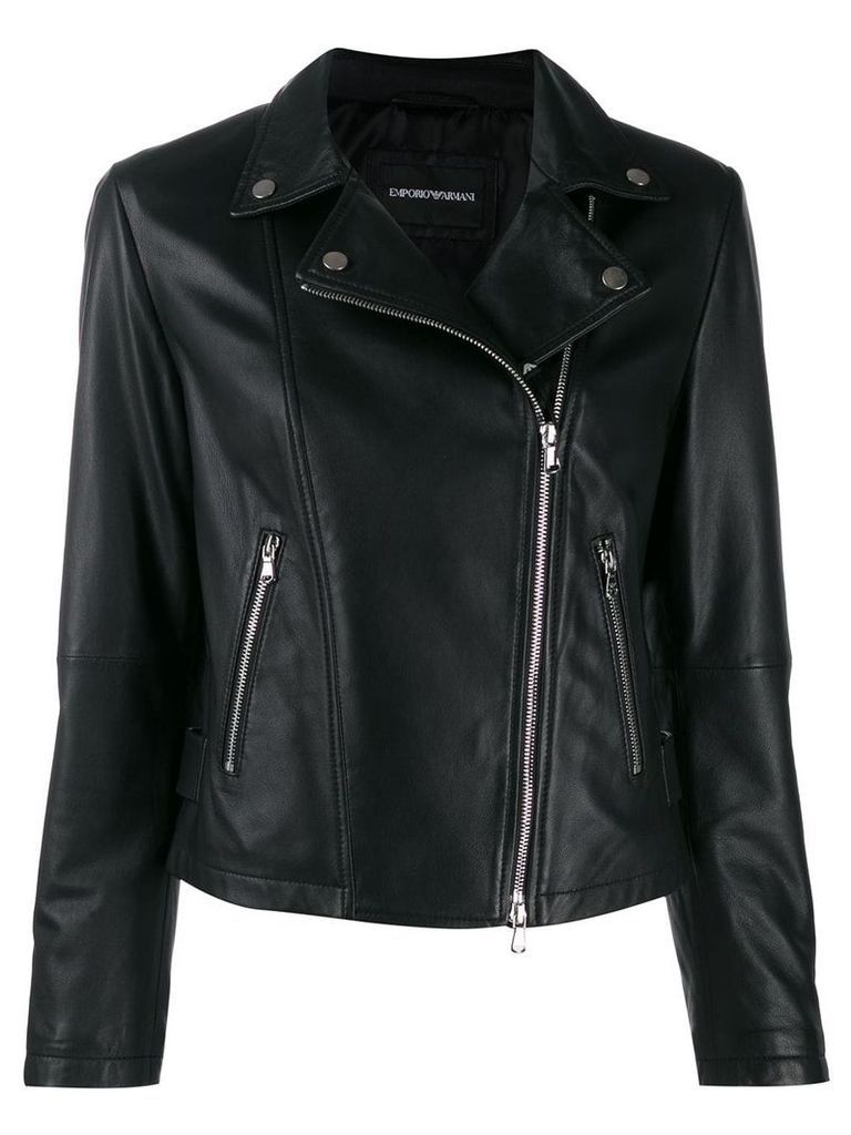 Emporio Armani classic biker jacket - Black