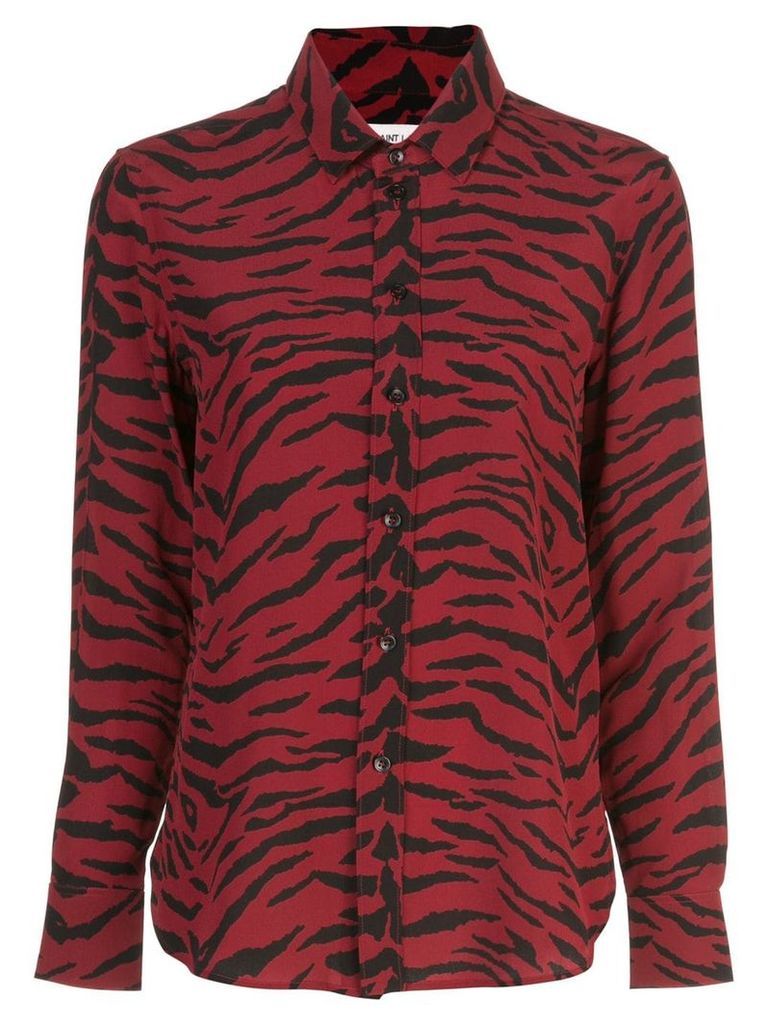Saint Laurent zebra print shirt - Red