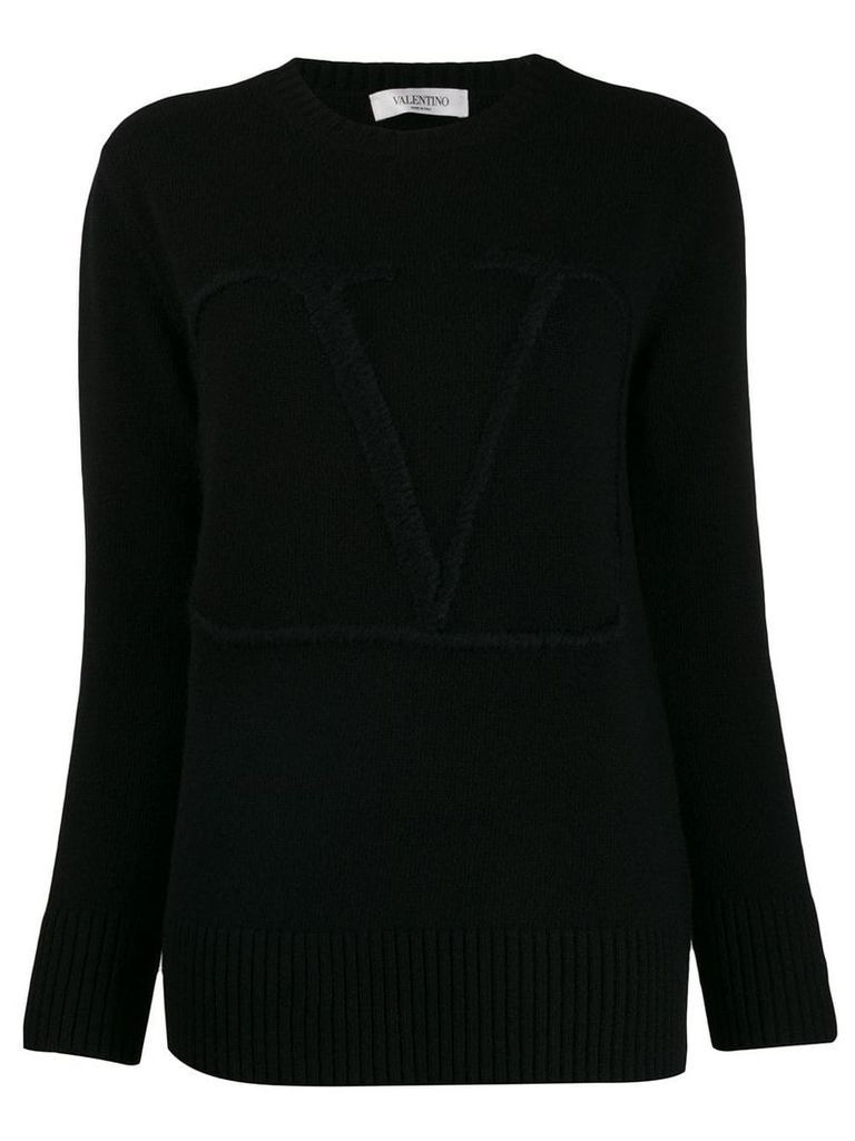 Valentino V embroidered sweater - Black