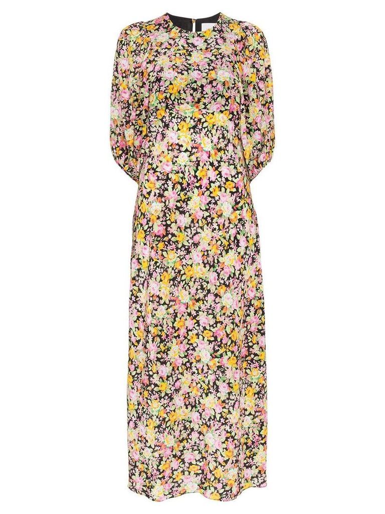 Les Rêveries Psychedelic Meadow floral print midi dress - Multicolour