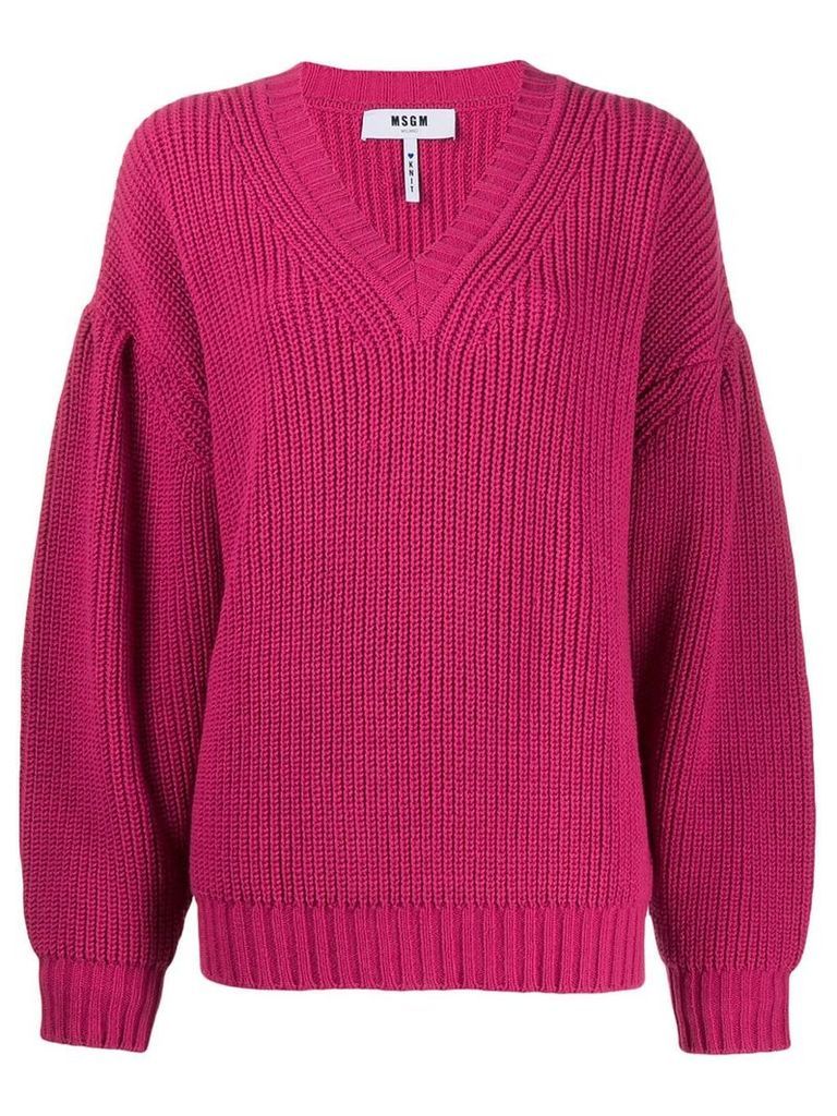 MSGM chunky knit jumper - PINK