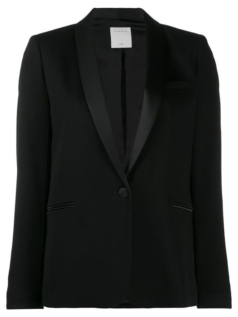 Sandro Paris shawl collar blazer - Black