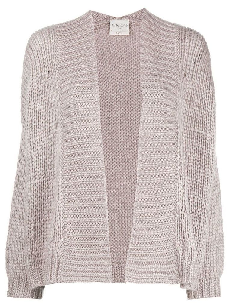 Forte Forte egg-shaped knitted cardigan - PURPLE