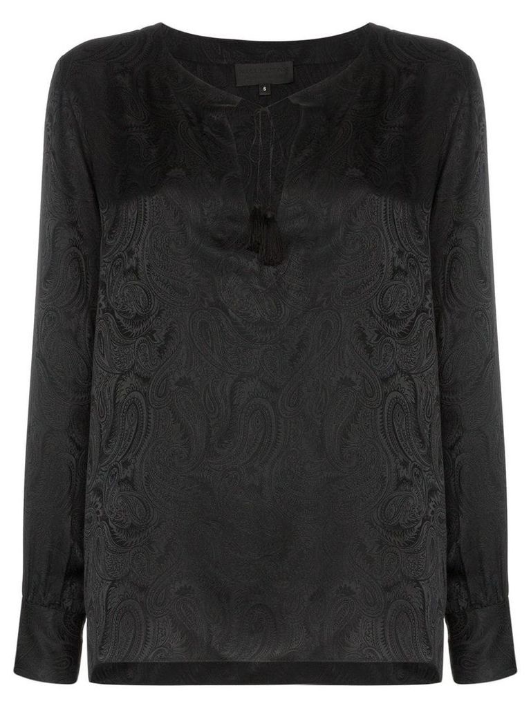 Nili Lotan Lucena paisley-print silk blouse - Black
