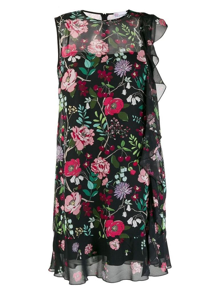 Red Valentino cherry blossom print dress - Black