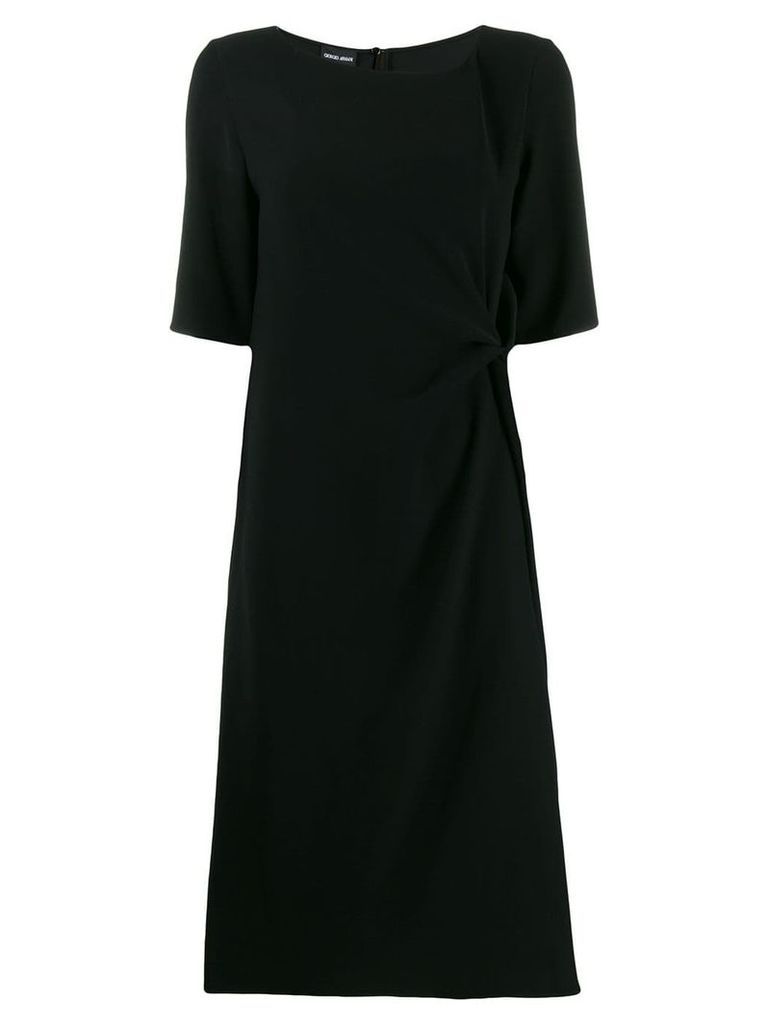 Giorgio Armani draped detail dress - Black