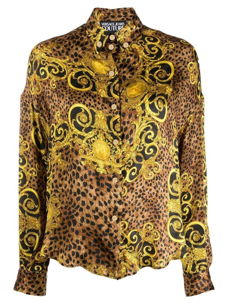 Versace Jeans Couture leopard print shirt - Yellow
