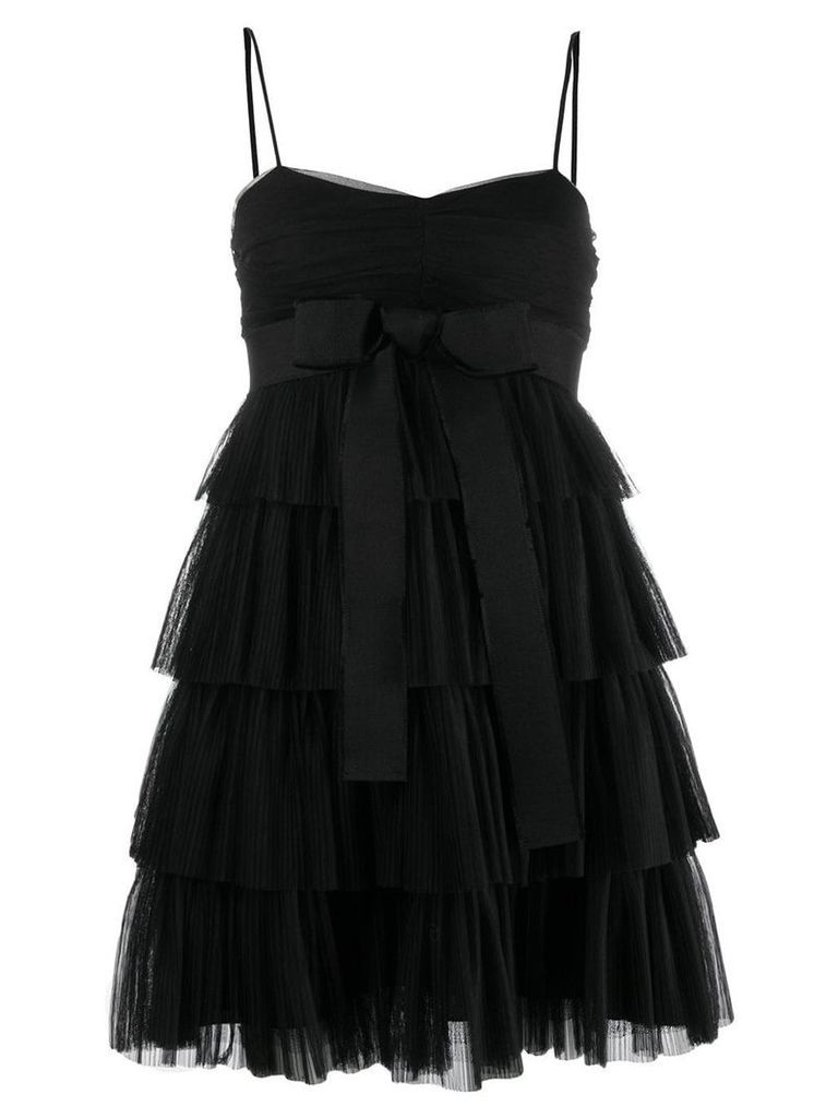RedValentino bow tulle embellished dress - Black