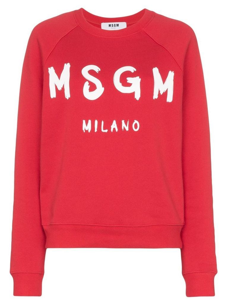 MSGM logo printed sweatshirt - Red