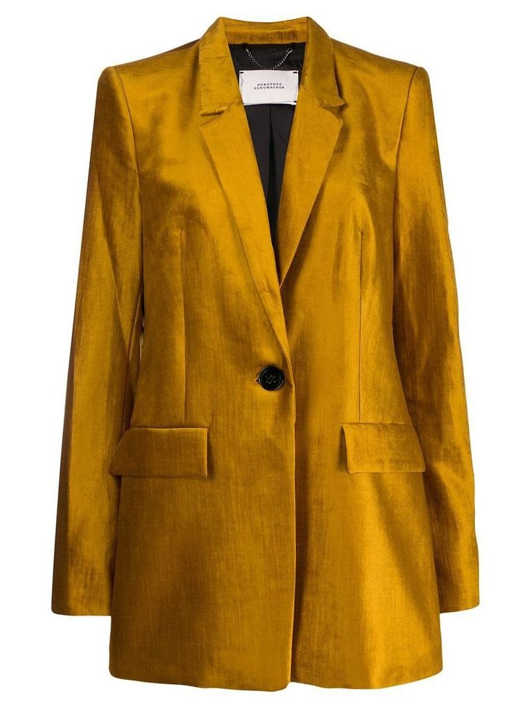 Dorothee Schumacher fitted single-breasted blazer - Yellow