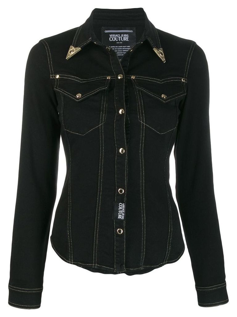 Versace Jeans Couture saloon denim jacket - Black