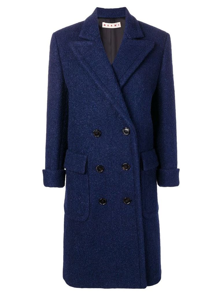 Marni long pea coat - Blue