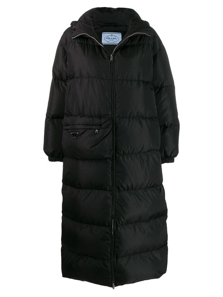 Prada long padded coat - Black