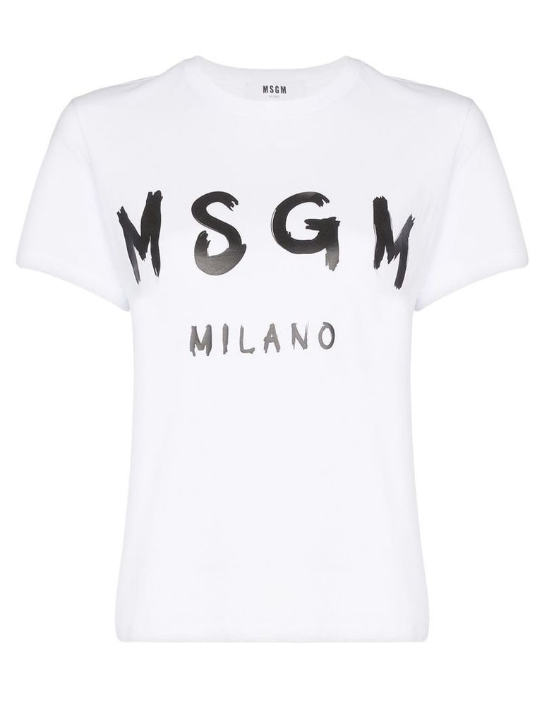 MSGM logo print T-shirt - White