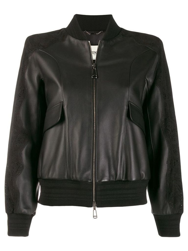 Fendi cropped bomber jacket - Black