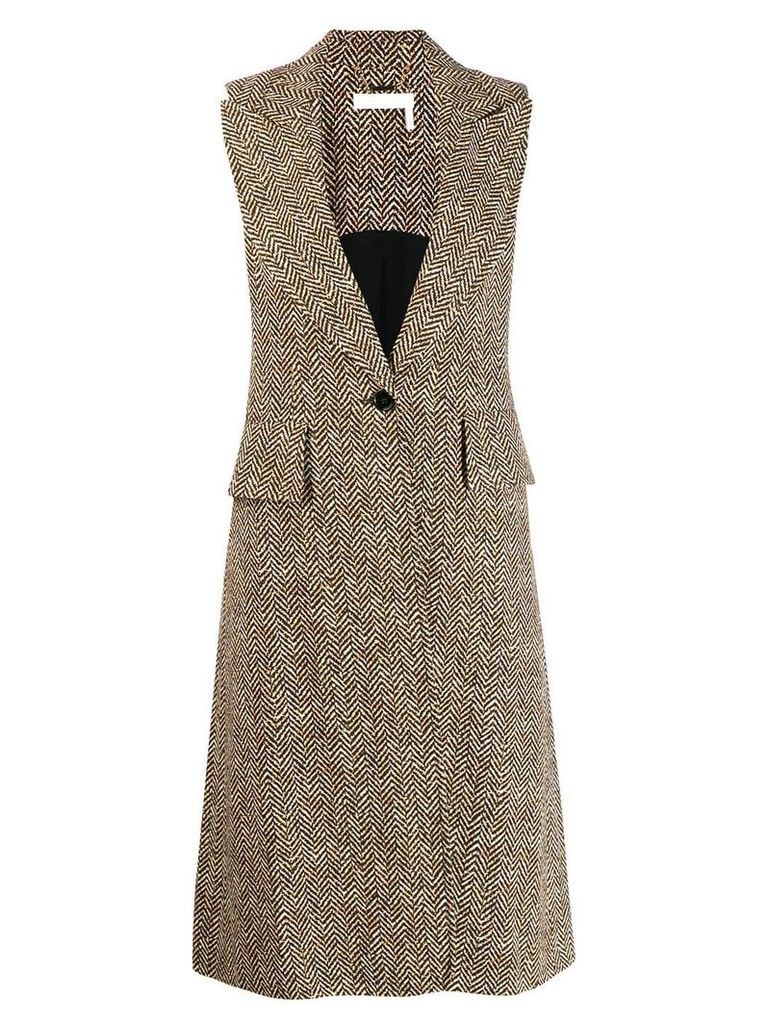 Chloé sleeveless coat - Brown