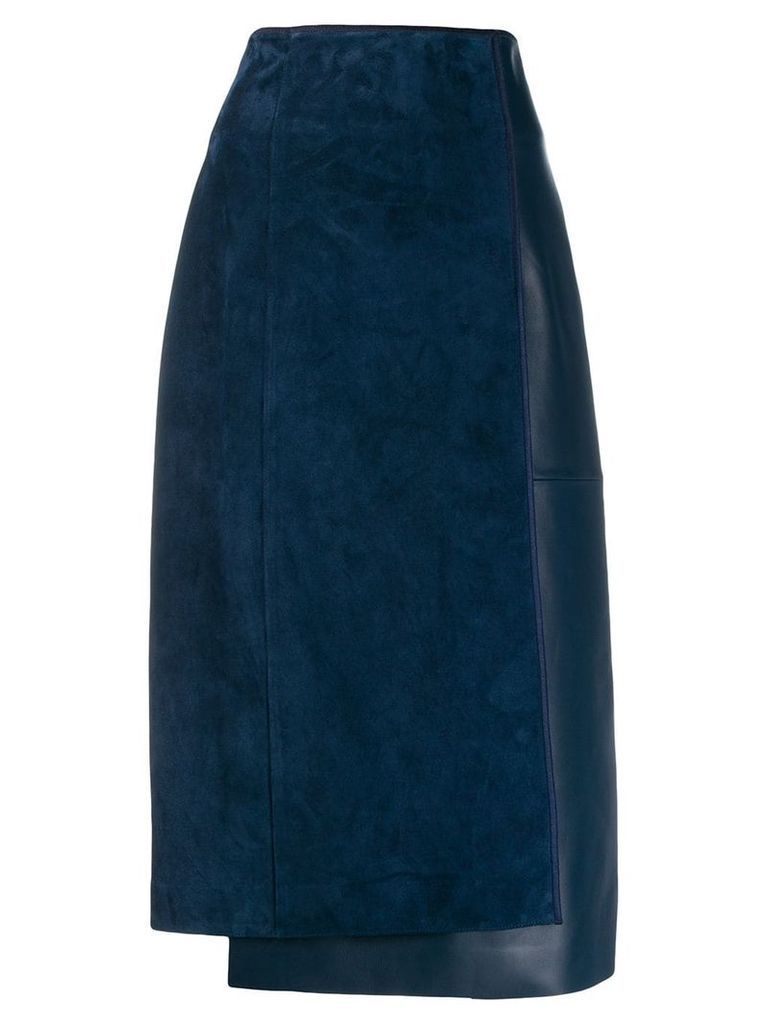 Fendi asymmetric wrap style skirt - Blue