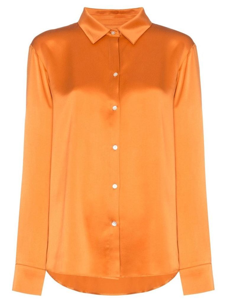 Asceno silk pyjama shirt - ORANGE