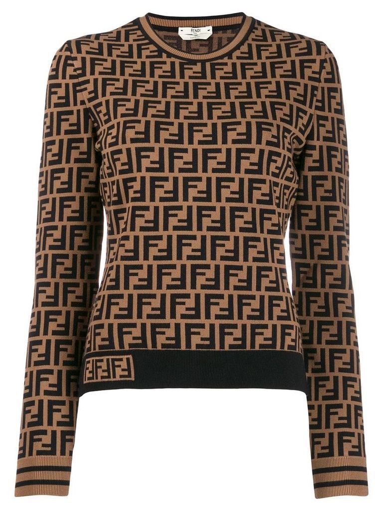 Fendi FF monogram sweater - Brown