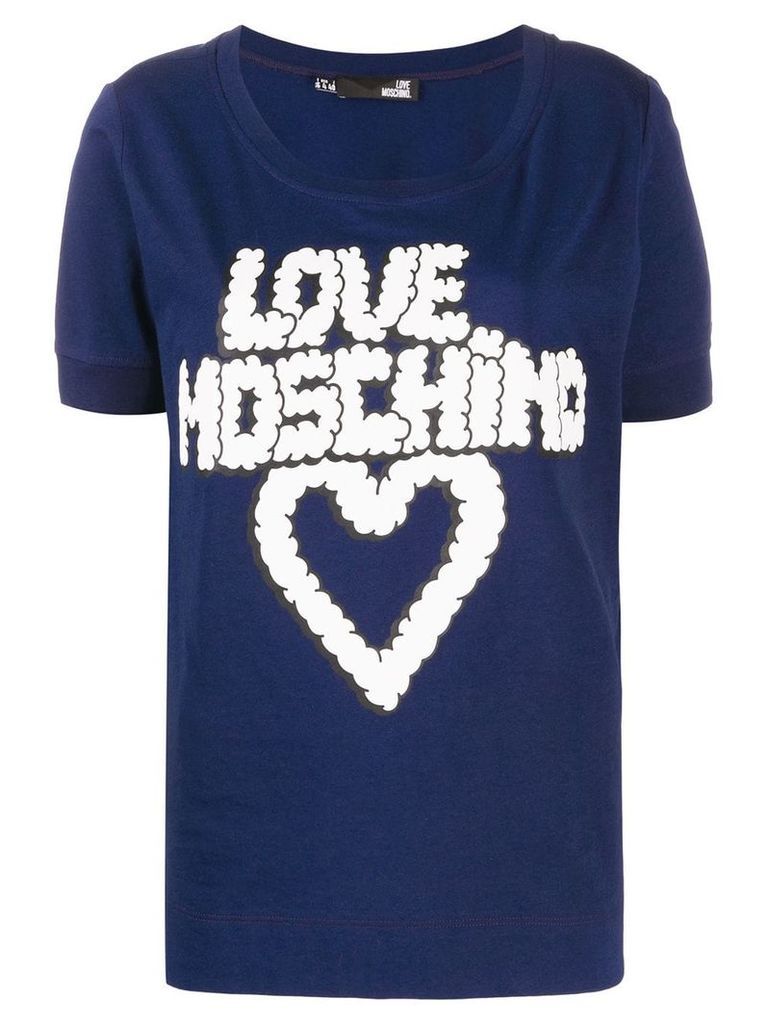 Love Moschino cloud logo T-shirt - Blue