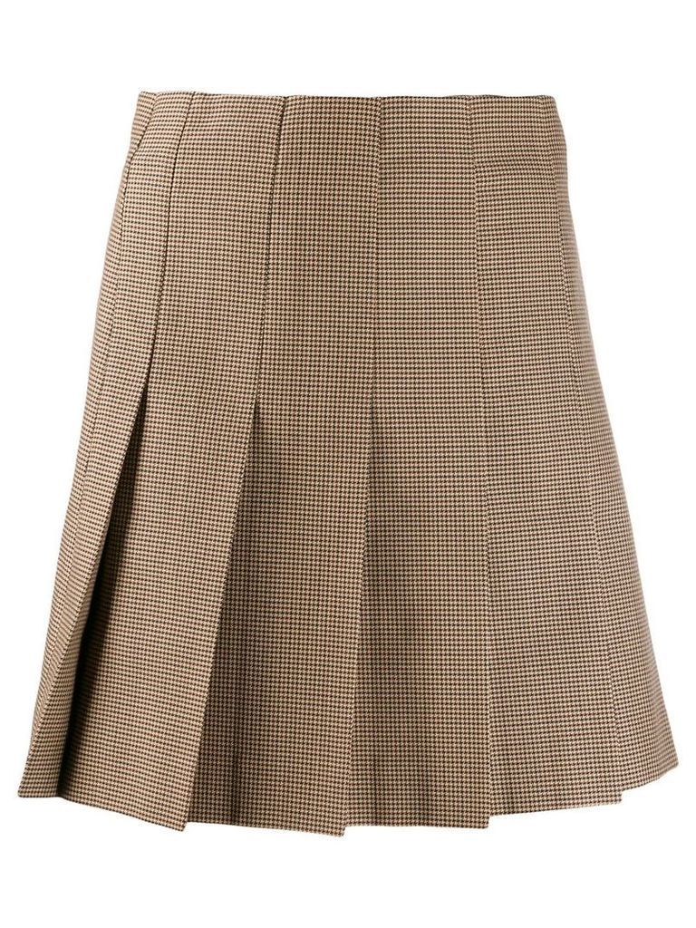 MSGM pleated mini skirt - Brown