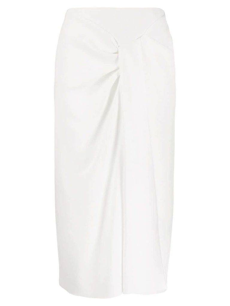 Roland Mouret straight midi skirt - White