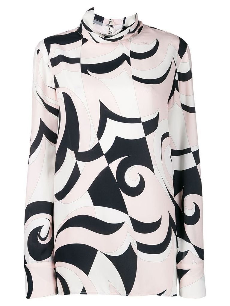 Emilio Pucci geometric pattern blouse - White