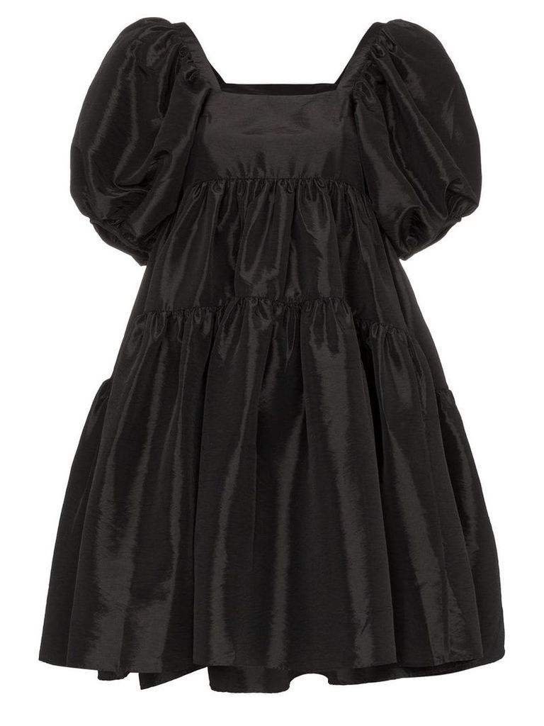 Cecilie Bahnsen tiered puff sleeve dress - Black