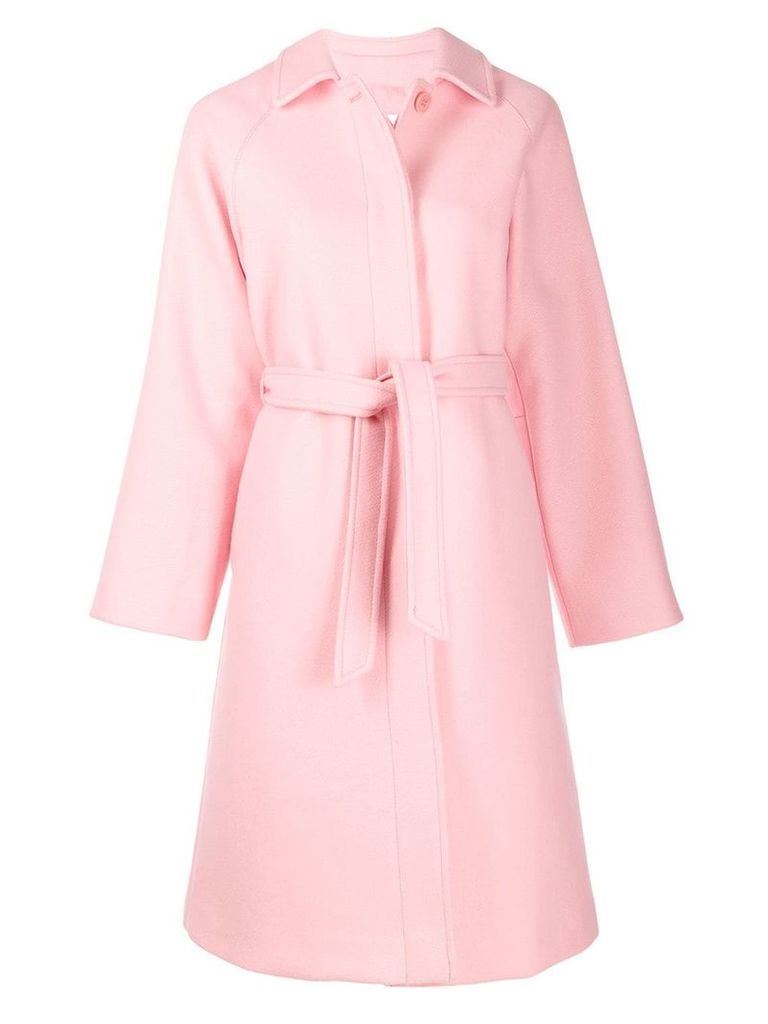 Red Valentino belted single breasted coat - Pink