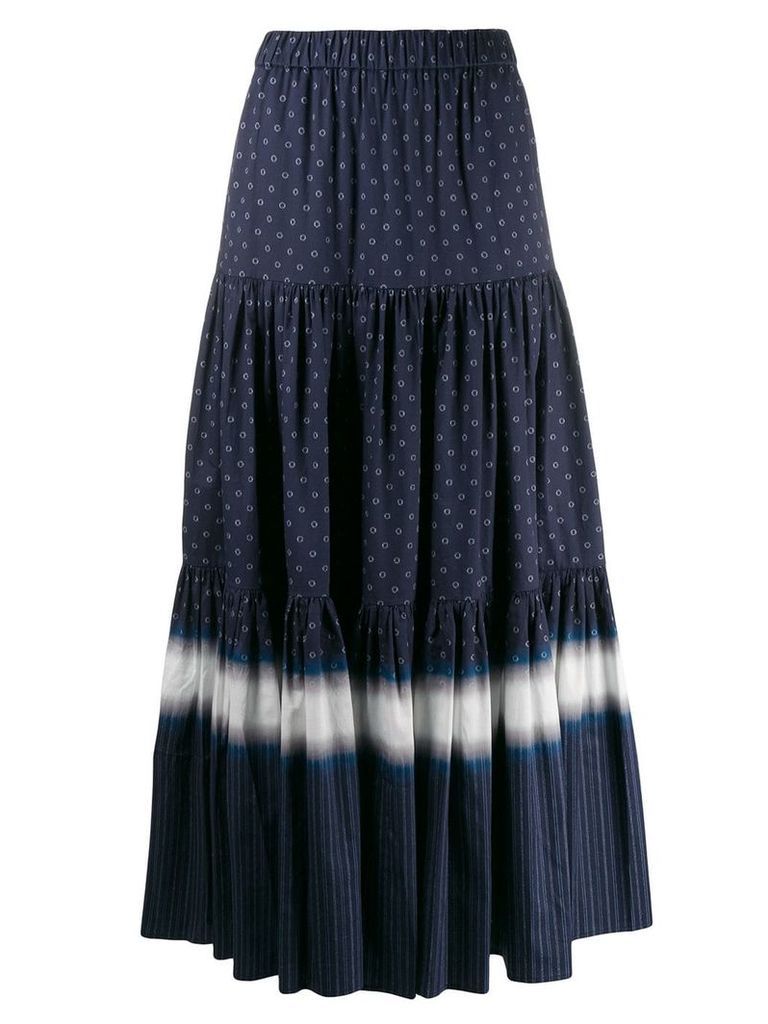 Tory Burch printed peasant skirt - Blue