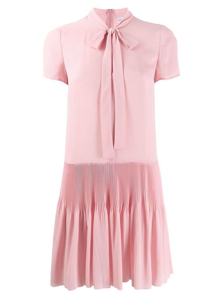 Red Valentino pleated skirt dress - PINK