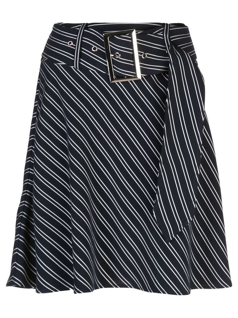Opening Ceremony belted striped flare skirt - Black