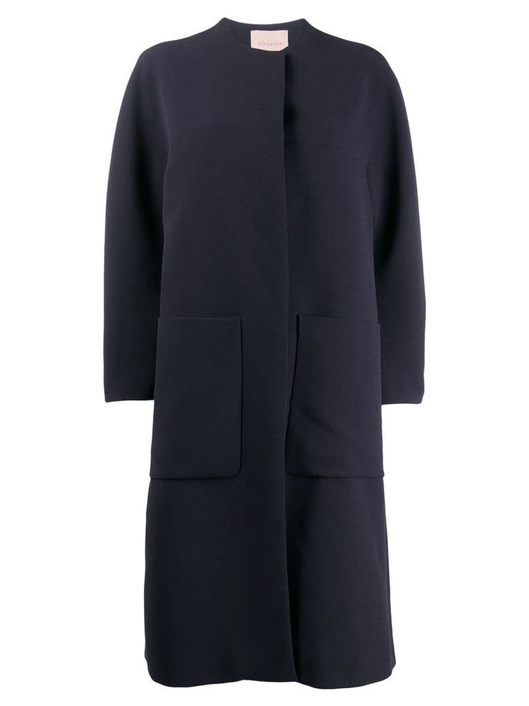 Roksanda concealed front coat - Blue