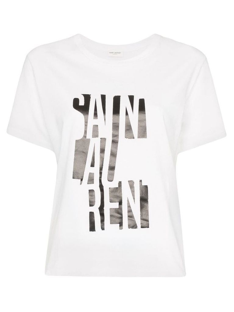 Saint Laurent logo-print T-shirt - White