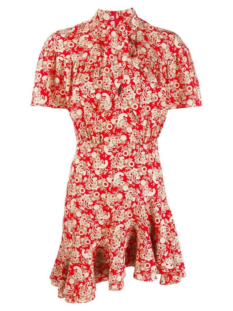 Sandro Paris paisley print short dress - Red