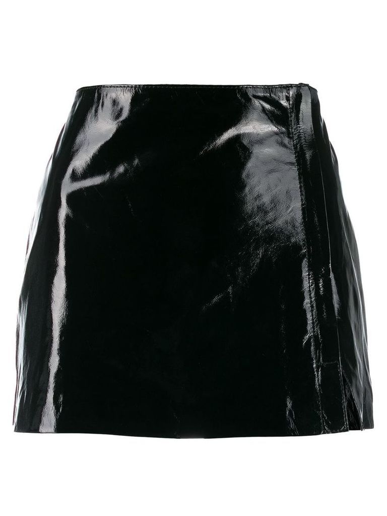 P.A.R.O.S.H. short leather skirt - Black