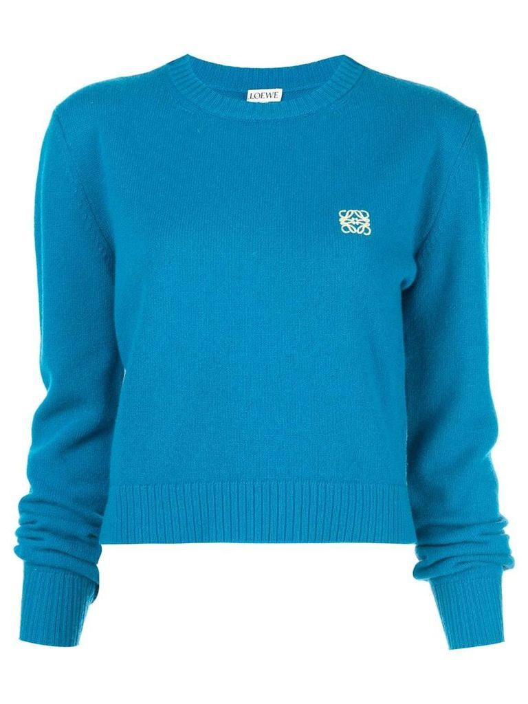 Loewe embroidered logo sweater - Blue