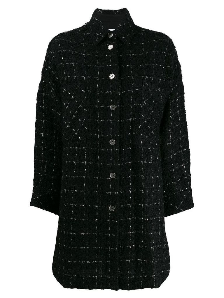 IRO Mainte checked tweed coat - Black