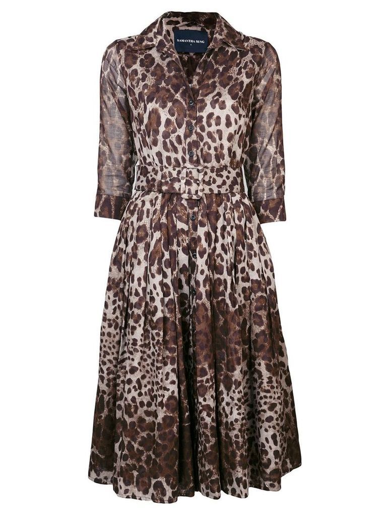 Samantha Sung Audrey leopard print dress - Brown