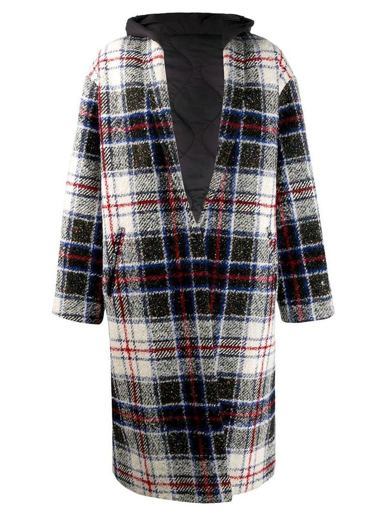 Forte Dei Marmi Couture tartan chequered coat - NEUTRALS