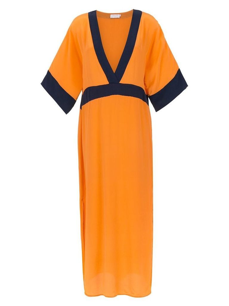 Brigitte silk beach dress - ORANGE