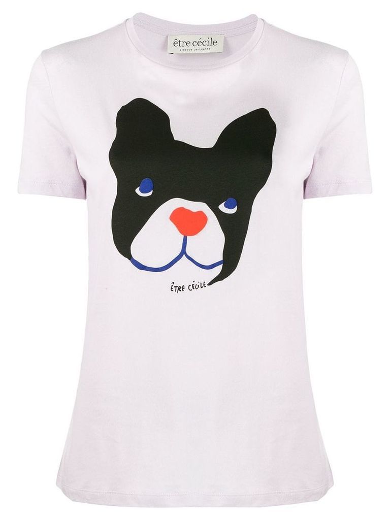 Être Cécile Big Dog T-shirt - PURPLE