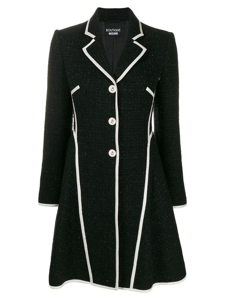 Boutique Moschino textured tweed jacket - Black