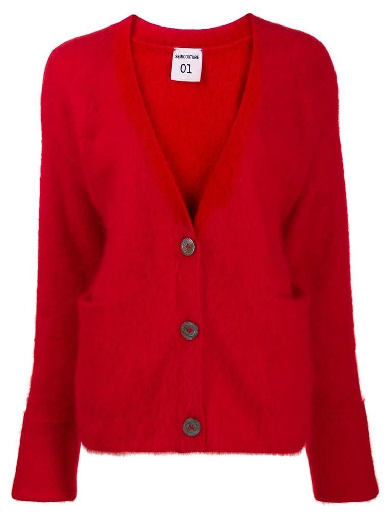 Semicouture V-neck cardigan - Red