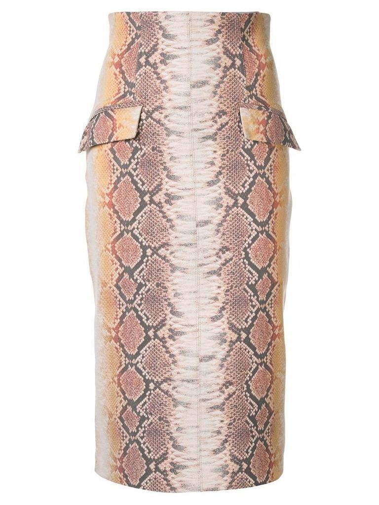 Manning Cartell snakeskin print midi skirt - Multicolour