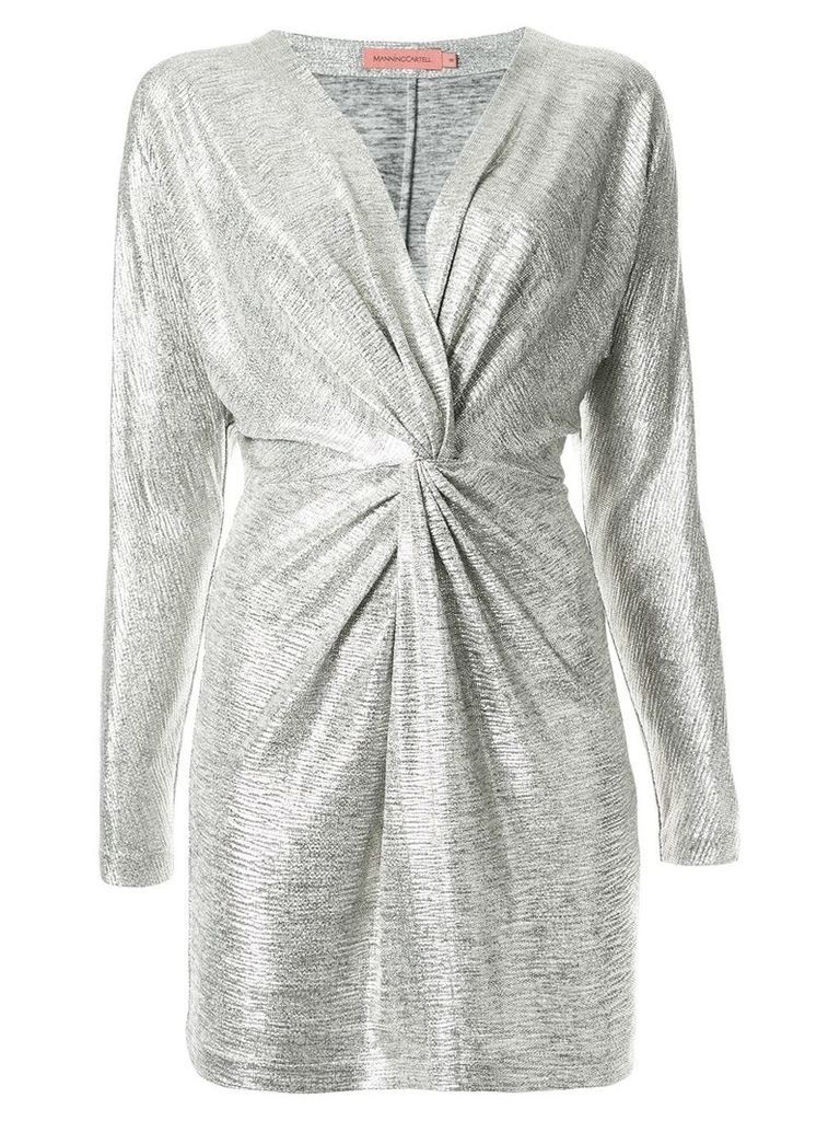 Manning Cartell metallic twisted dress - Silver