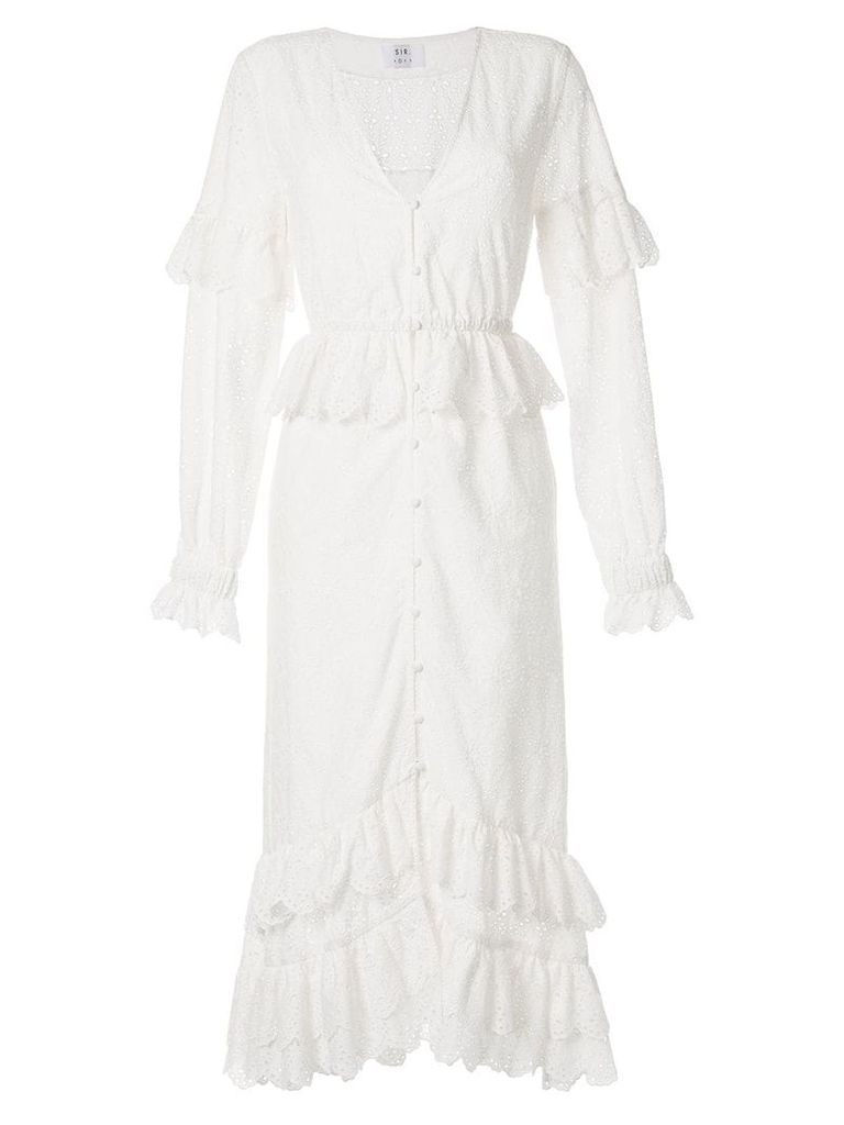 Sir. Amelie Ruffle Long Dress - White